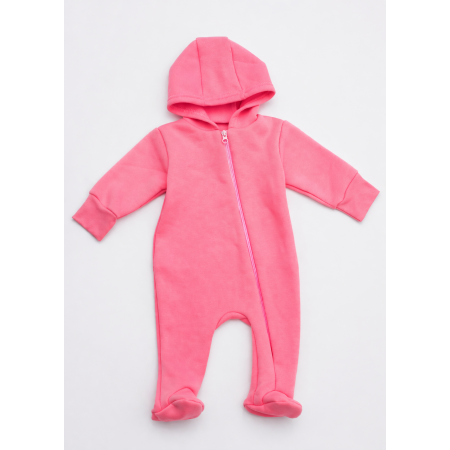 Дитячий теплий ромпер на замку Рожевий